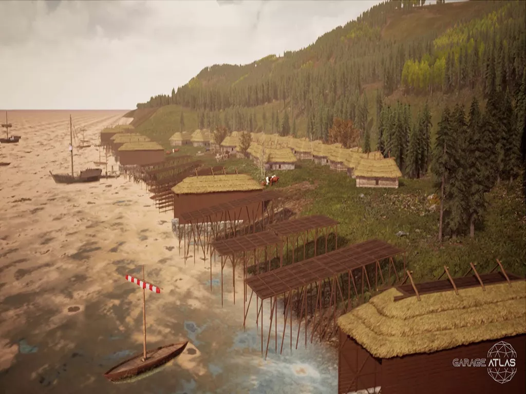Dana Island: Turkey's Iron Age Shipyard and Ancient Naval Base - Artist's impression of the Dana Island shipyard - Credit Greek Reporter
